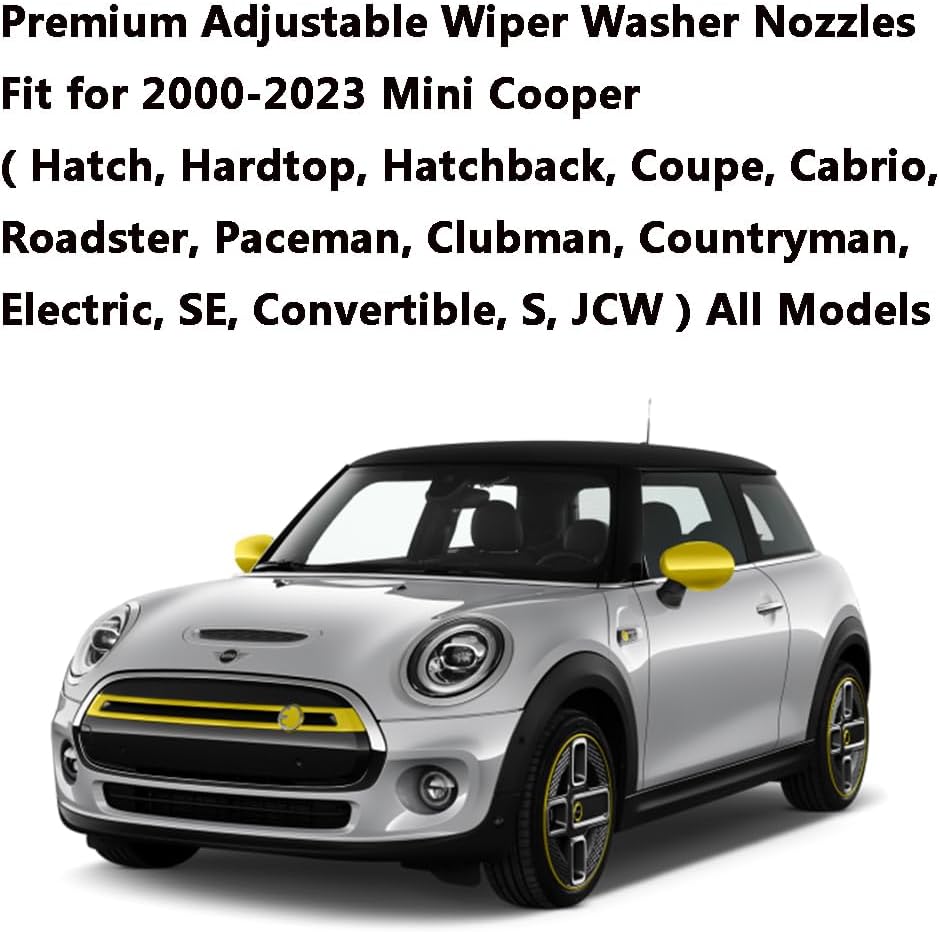 Boquillas de limpiaparabrisas ajustables de alta calidad, sin calefacción, para Mini Cooper S JCW Cabrio Electric Clubman Countryman 2000-2023