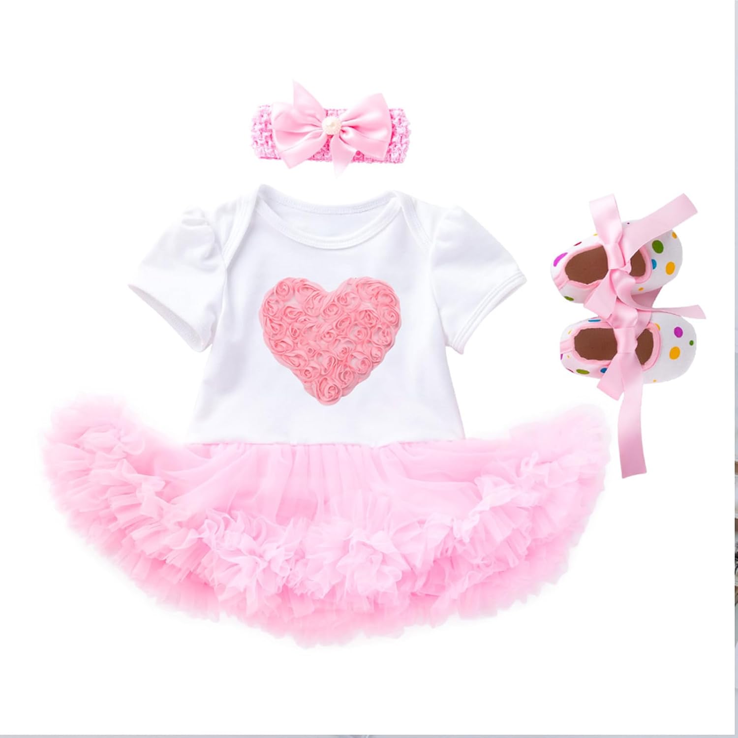 Reborn Baby Doll Accesorios de ropa para muñecas recién nacidas de 20 a 23 pulgadas, juego de 3 piezas, color rosa