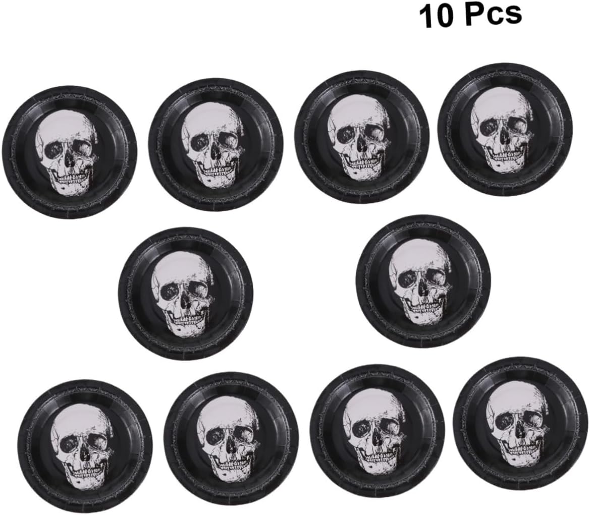 jojofuny 30 platos decorativos para servir alimentos, platos decorativos para cupcakes, platos de fiesta de Halloween, bandeja de aperitivos,