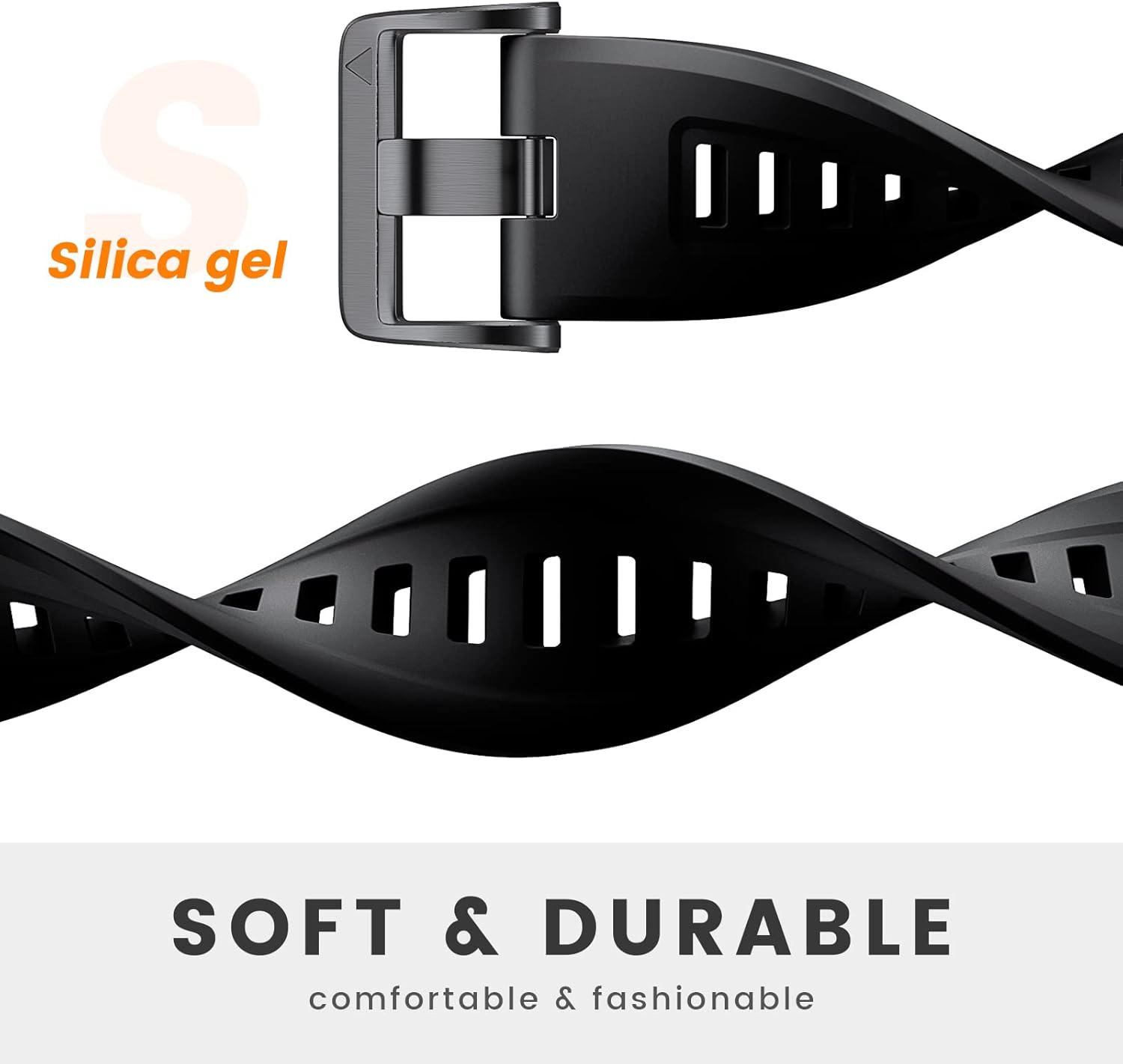 ANCOOL Compatible con Garmin Fenix 7X Band, 0.86 pulgadas de silicona suave de fácil ajuste para reloj inteligente Fenix 5XFenix 6XFenix 5X