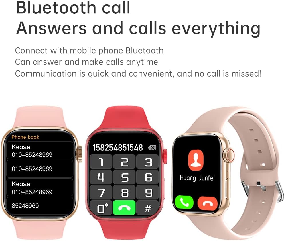 321OU Reloj inteligente para hombres, mujeres y niños, compatible con teléfonos Android, reloj inteligente Bluetooth de 2.19 pulgadas, pantalla