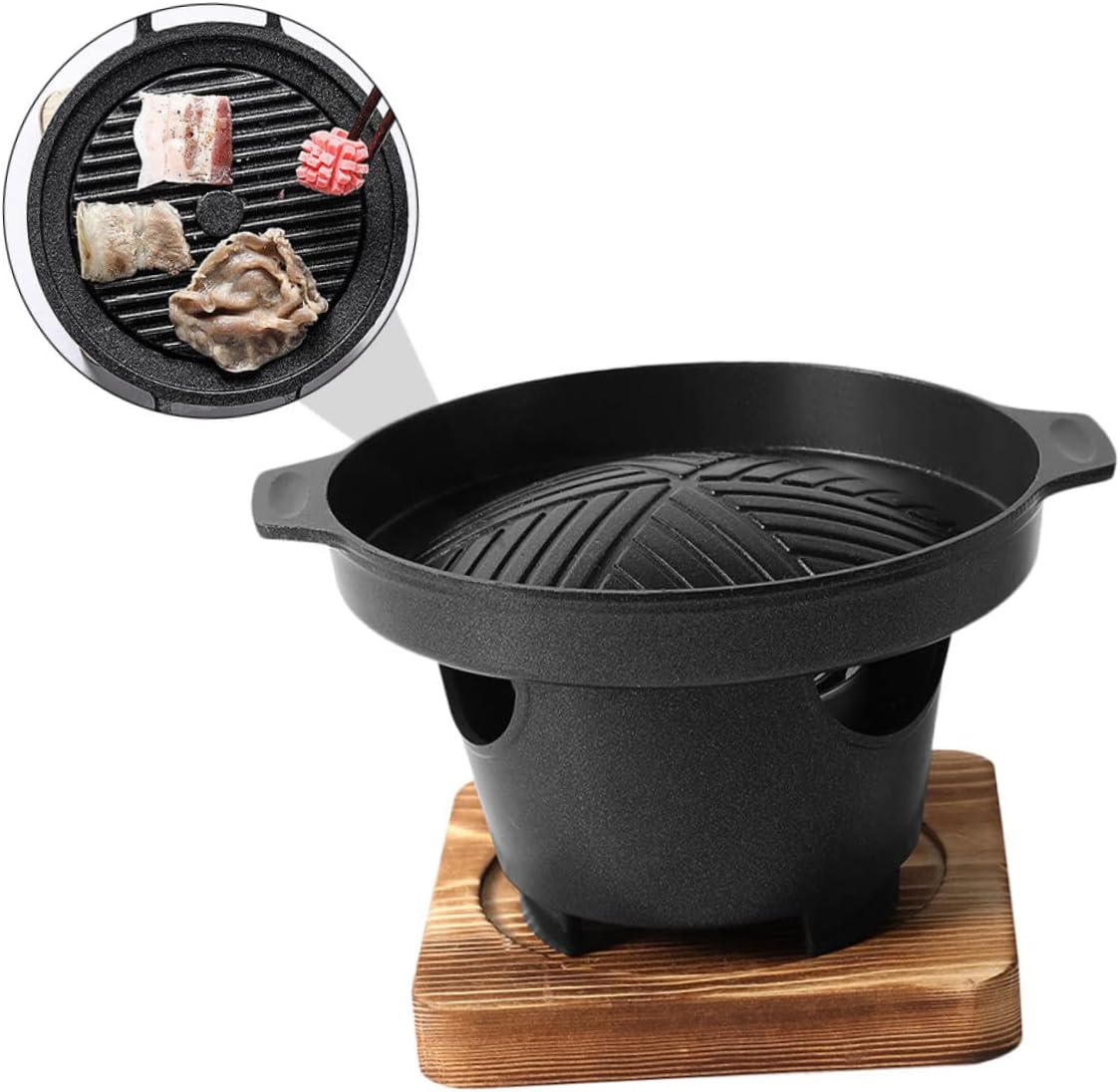 1 Unidades Parrilla Pescado Barbacoa Asador Estufa de Camping Parrilla de servir Sartén para el hogar Utensilios para hornear Metal Asado Estufa