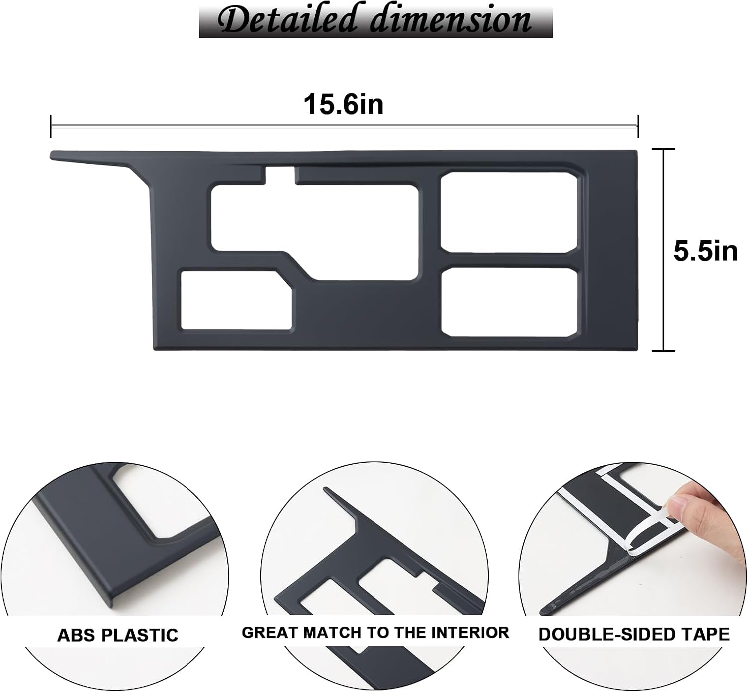 JDMCAR Cubierta de panel de palanca de cambios de control central compatible con accesorios Toyota TundraSequoia 2022 2023 2024, control de palanca