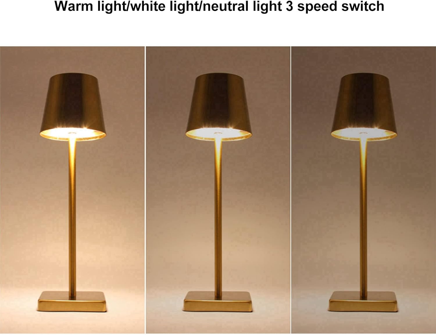 Lámpara táctil LED, moderna y simple batería recargable, luces táctiles de escritorio táctil, alto brillo, regulable, lámpara con interruptor táctil