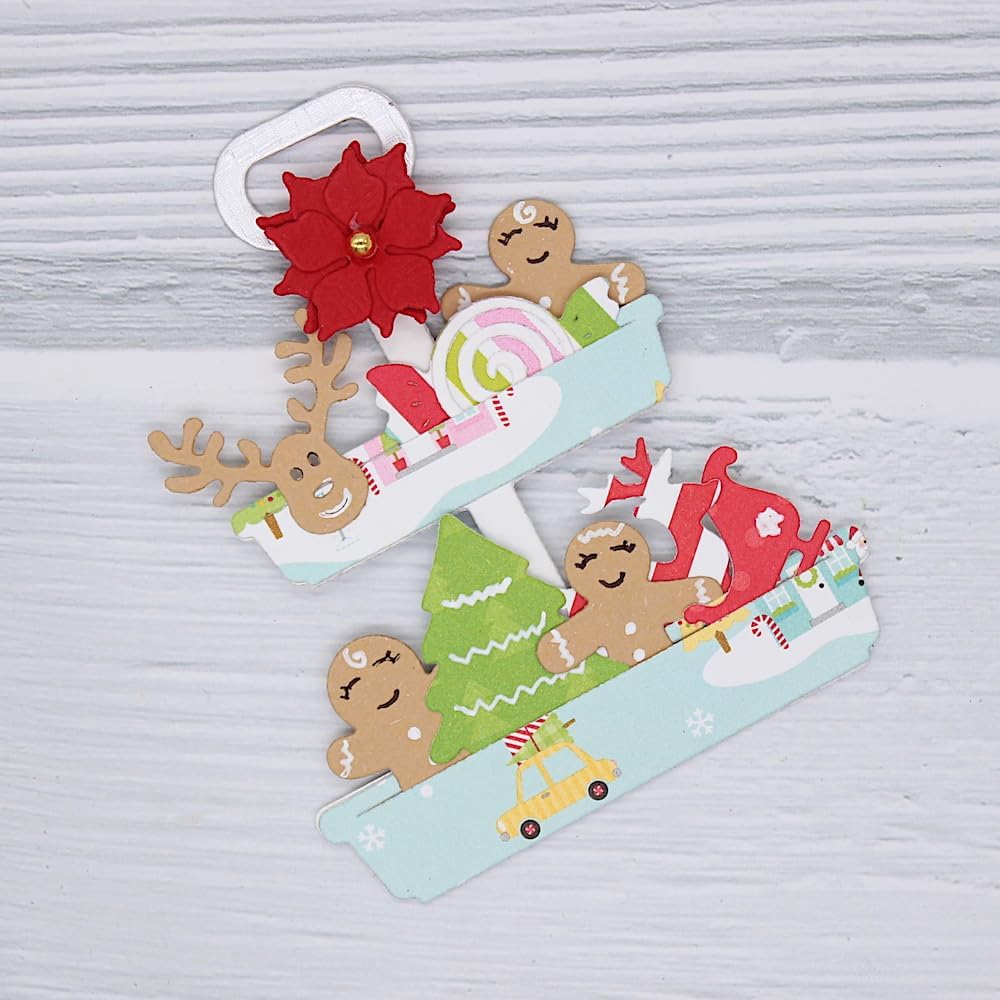 KSCRAFT Bandeja escalonada de Navidad para corte de metal, plantillas para álbumes de recortes, decoración en relieve, tarjeta de papel DIY