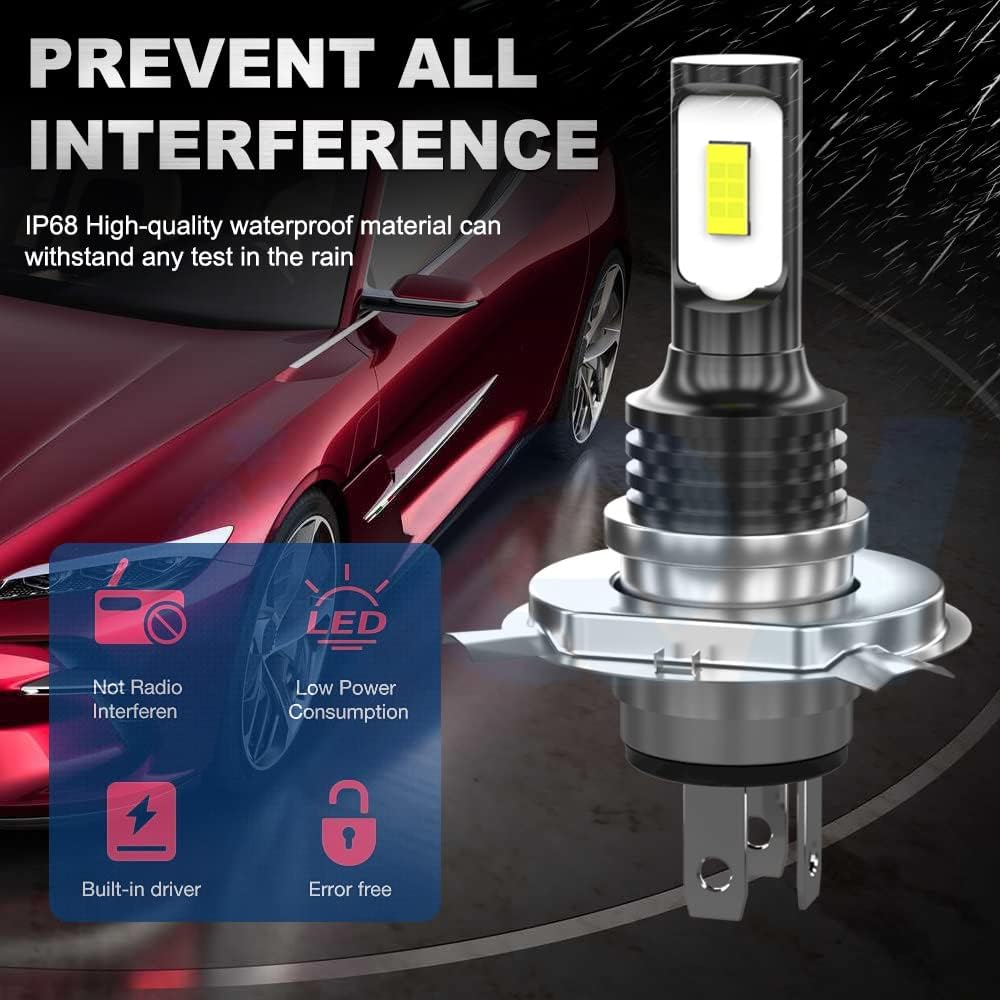 Faros delanteros de 4 x 6, luces de vidrio selladas con bombillas halógenas y LED para Toyota Land Cruiser 1988 1989 1990 – H4656 H4651 +