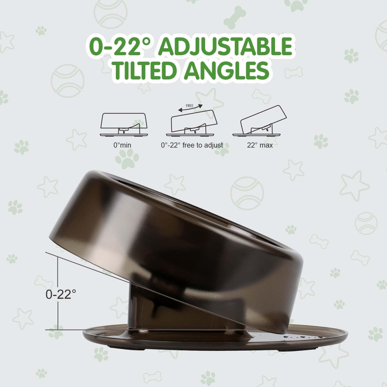 Tazón de alimentación ajustable para gatos elevado para perros pequeños