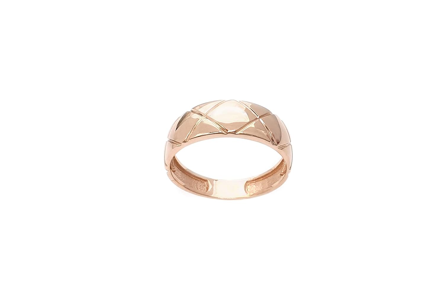 Elegant jewel box Women’s small Dome Capitoné ring in solid Gold 9k, 14k, & 18k, Capitone gold band, Statement gold ring with texture, Unique gift,