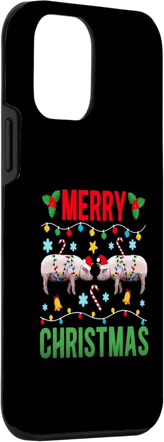 iPhone 12 mini Merry Christmas Cute Pig Owner Xmas Party Pig Lover Case