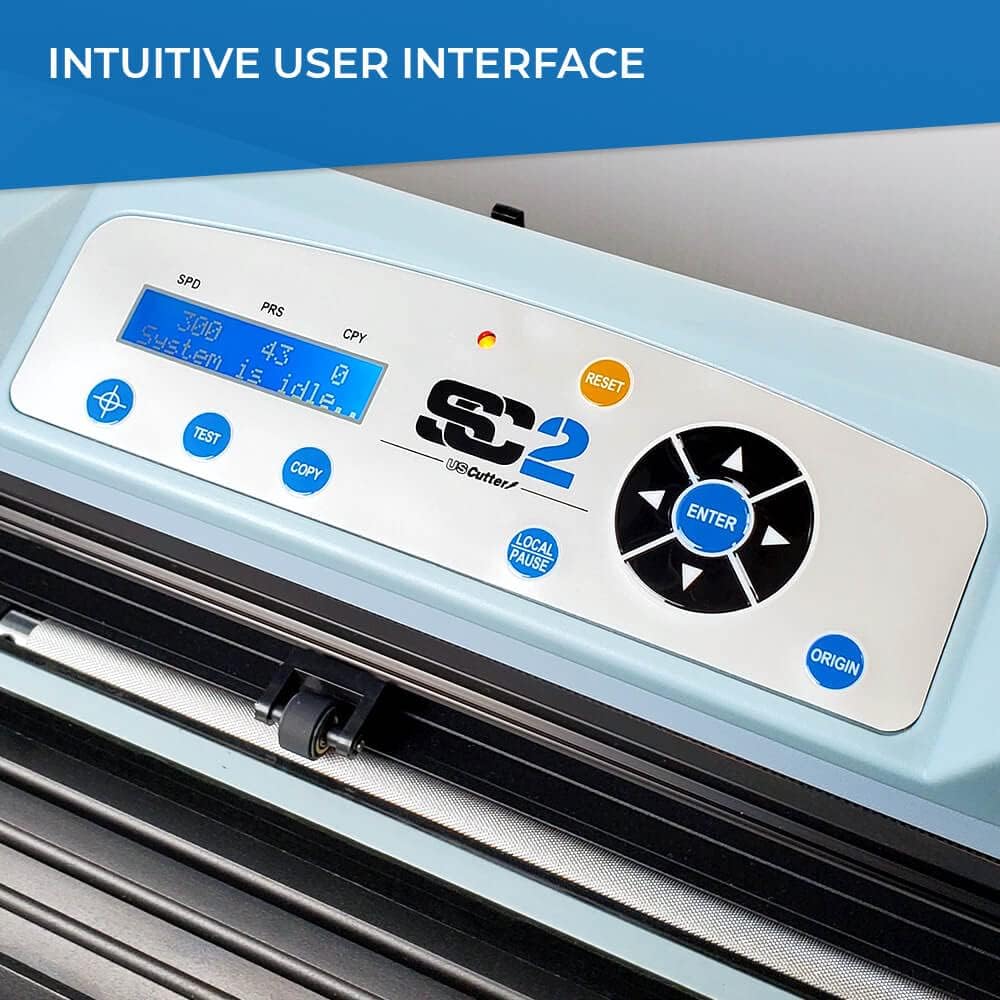USCutter SC2 – Plotter de vinilo con soporte y cesta de captura, 28 pulgadas con VMC (solo PC)