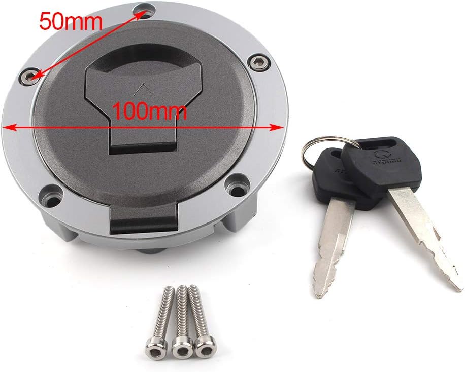 Three T Tapa del depósito de combustible de gasolina con llaves de montaje compatible con Honda Grom 125 2016-2019, CBR1000RR Fireblade 2018-2019