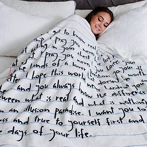 Manta personalizada con letras de forro polar, regalo de amor personalizado, regalo inspirador para mi hija, hijo de parte de mamá, papá,