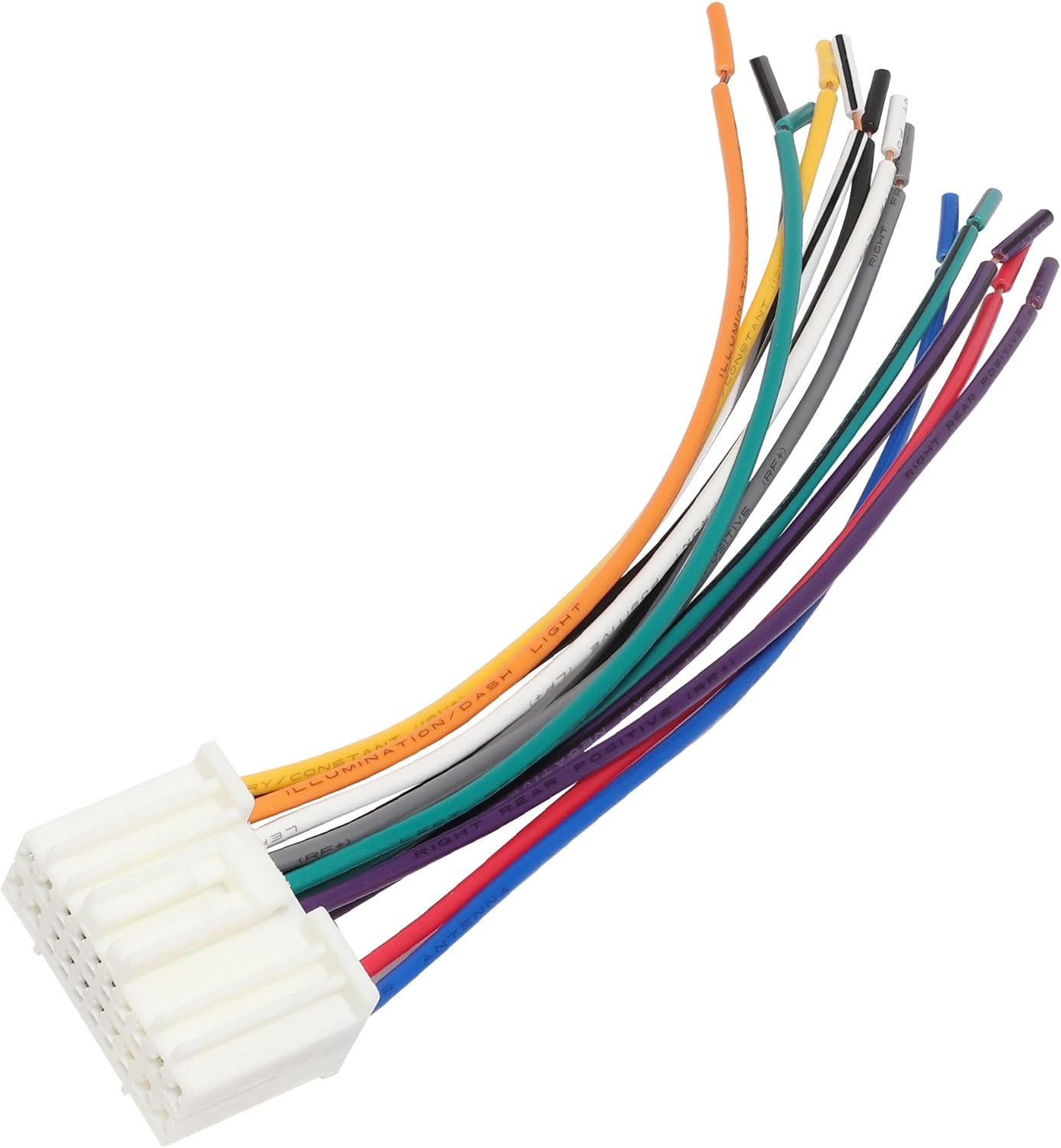 RED WOLF Adaptador de conector hembra de arnés de cableado inverso para radio de automóvil, reemplazo de cable OEM de fábrica, compatible con Honda