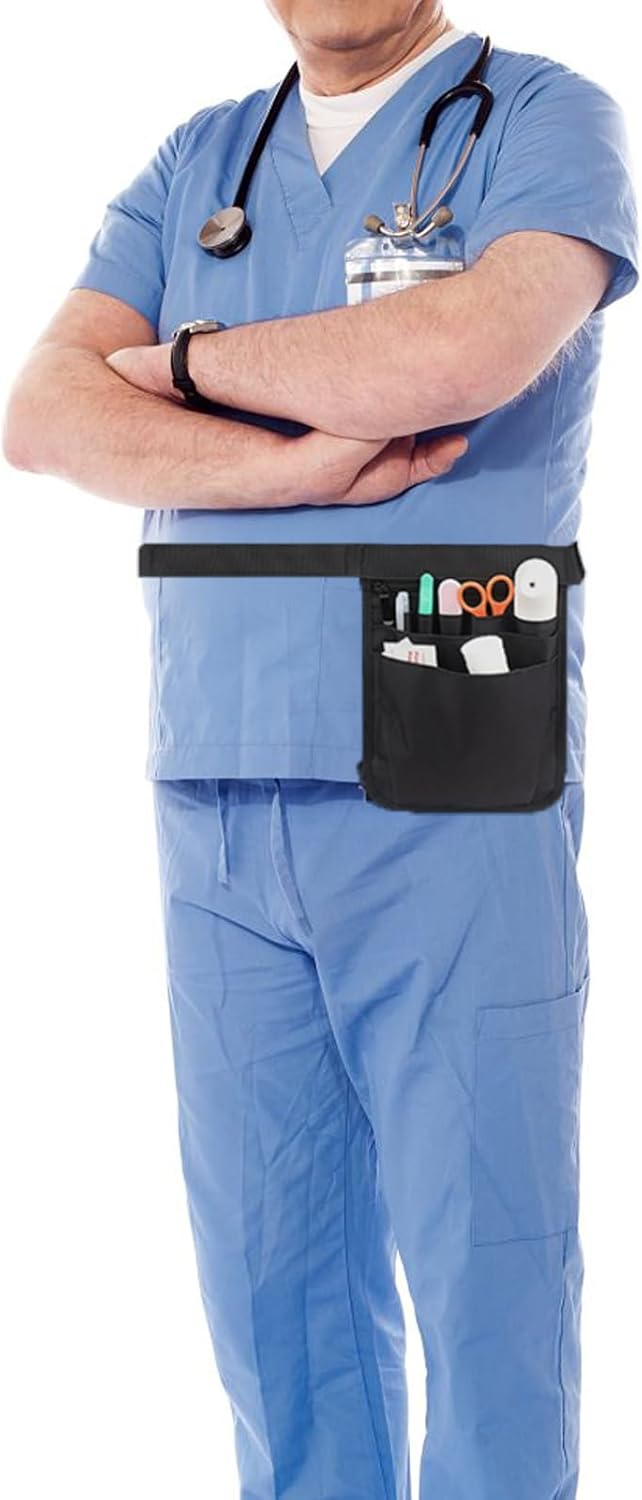 Riñonera médica para enfermera, cinturón organizador médico para enfermera, bolsa de bolsillo para cinturón de herramientas de enfermería con