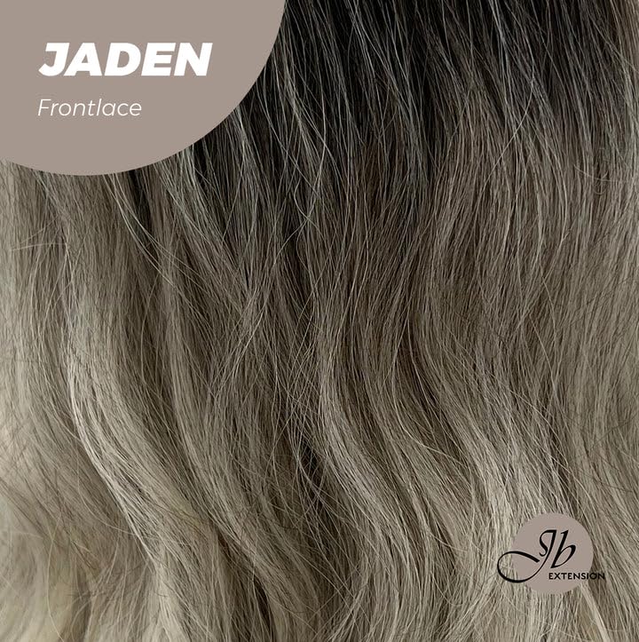 JADEN – Peluca de encaje frontal precortada, balayage, rubio degradado, pelucas sintéticas para mujer, pelucas sintéticas naturales para uso diario