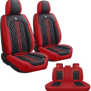 Funda de asiento de automóvil para Dodge Charger 2006-2023, 5 asientos, de piel napa, impermeable, antideslizante, compatible con bolsa de aire, Funda de asiento de automóvil para Dodge Charger 2006-2023, 5 asientos, de piel napa, impermeable, antideslizante, compatible con bolsa de aire,