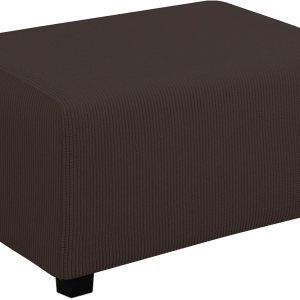 Easy-Going – Funda elástica para taburete otomano, funda protectora para muebles, funda rectangular con parte inferior elástica Easy-Going – Funda elástica para taburete otomano, funda protectora para muebles, funda rectangular con parte inferior elástica