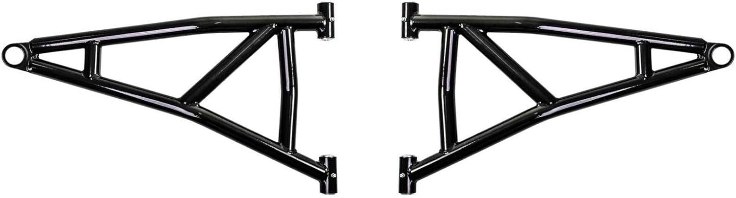 SuperATV (2) Brazos A de baja holgura alta para Polaris RZR XP TurboXP 4 Turbo 2016-2021  No ajustable  Rojo  Rótulas de servicio estándar  Tubo de