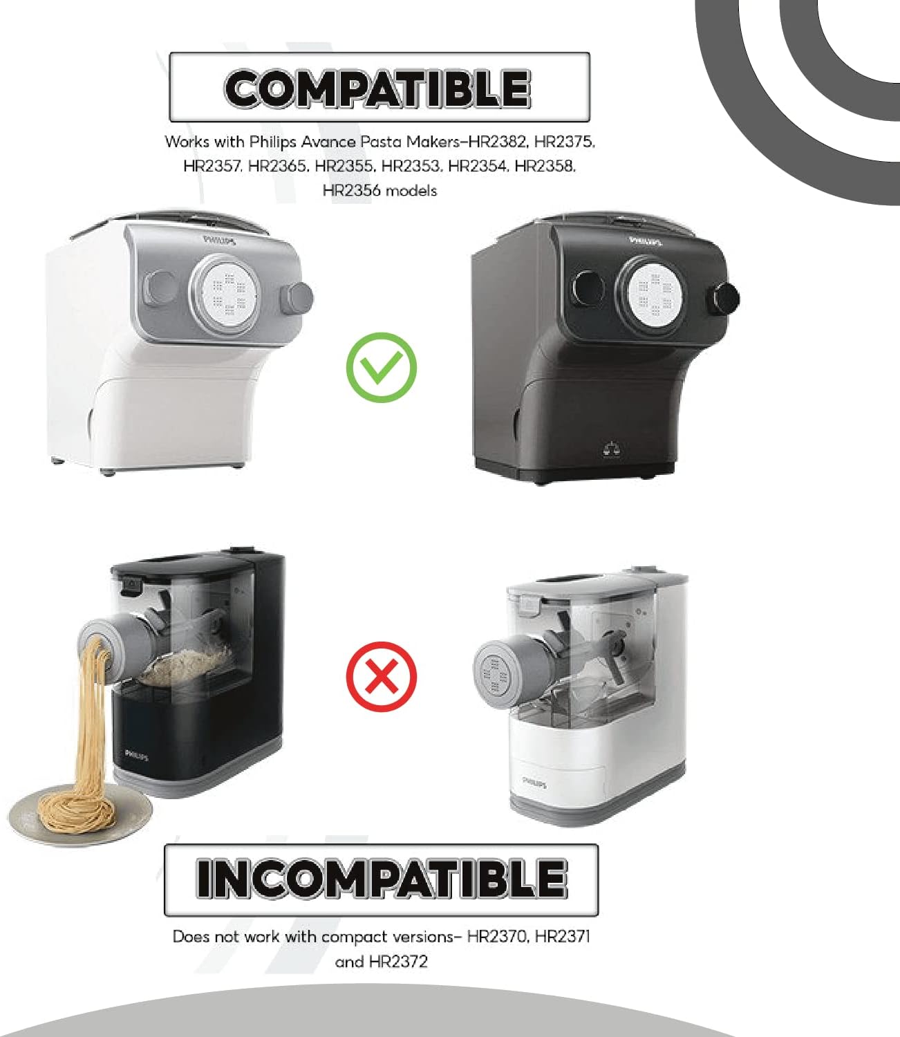 Discos en forma de pasta aptos para máquina automática de pasta y fideos Philips, accesorio para máquina de pasta Philips, electrodomésticos de
