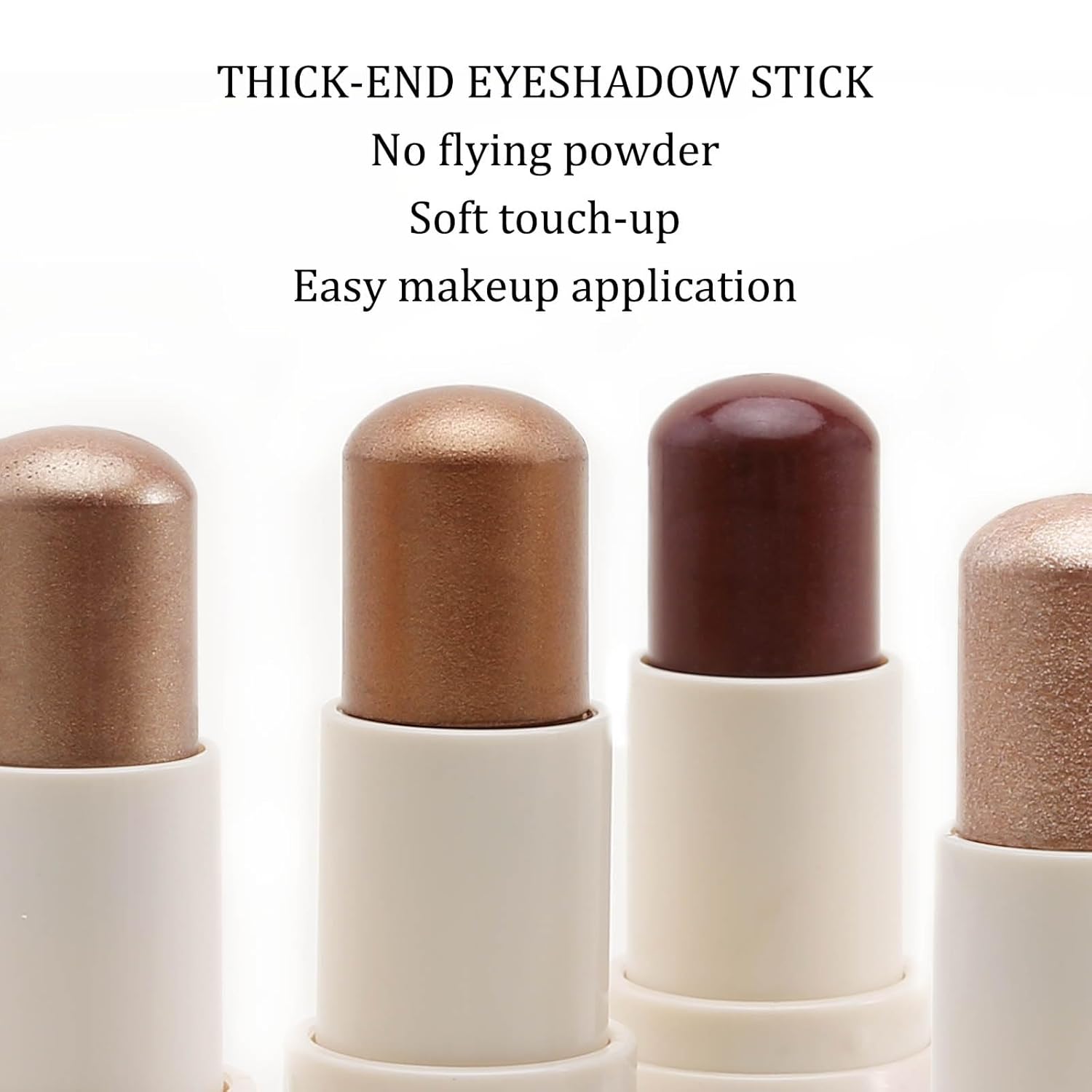 Boobeen Sombra de ojos en barra crema, sombra de ojos de alta pigmentación que crea maquillaje de ojos brillante, lápiz de sombra de ojos de larga