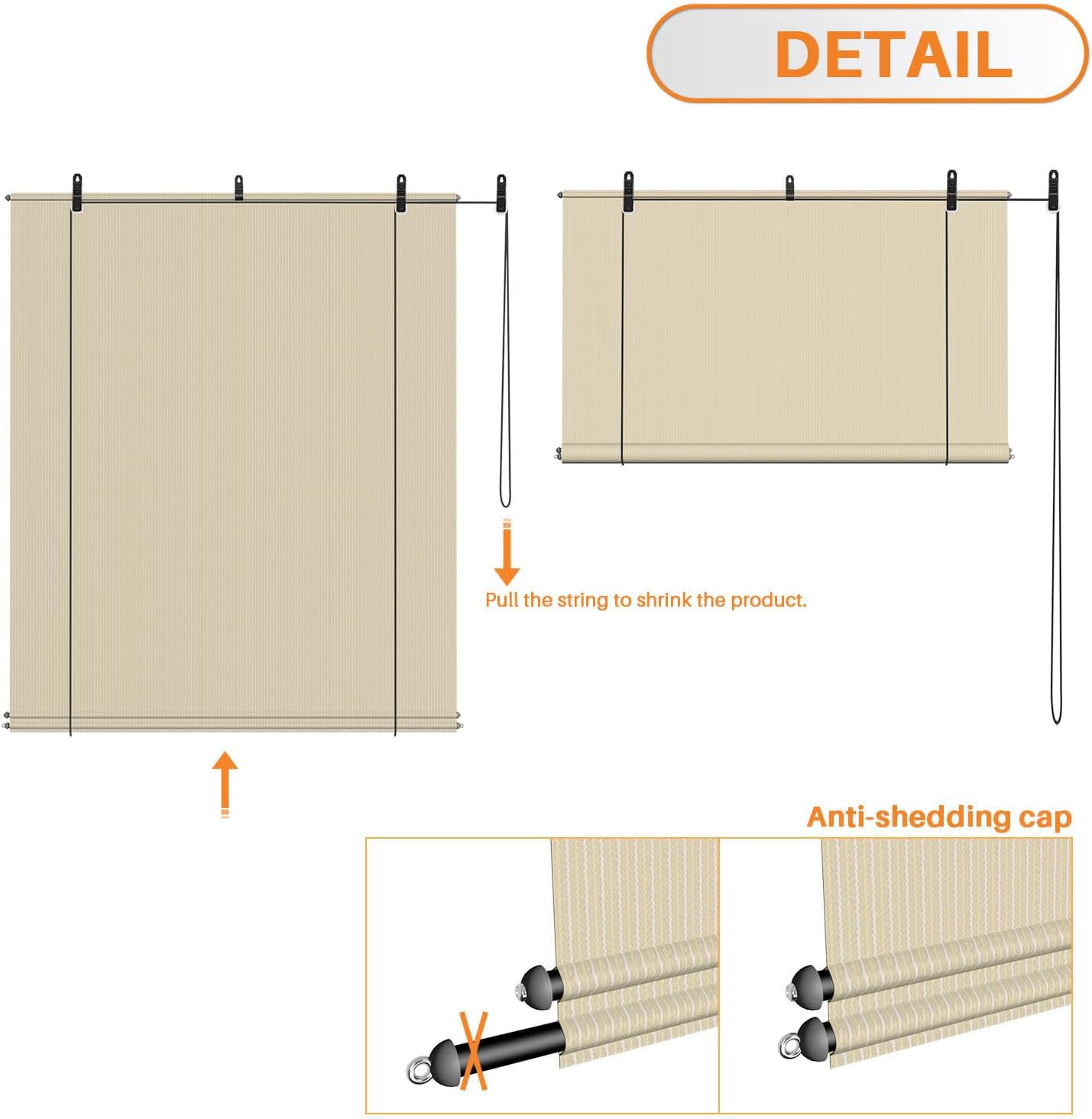 TANG Sunshades Depot – Cortina de rodillo para exterior