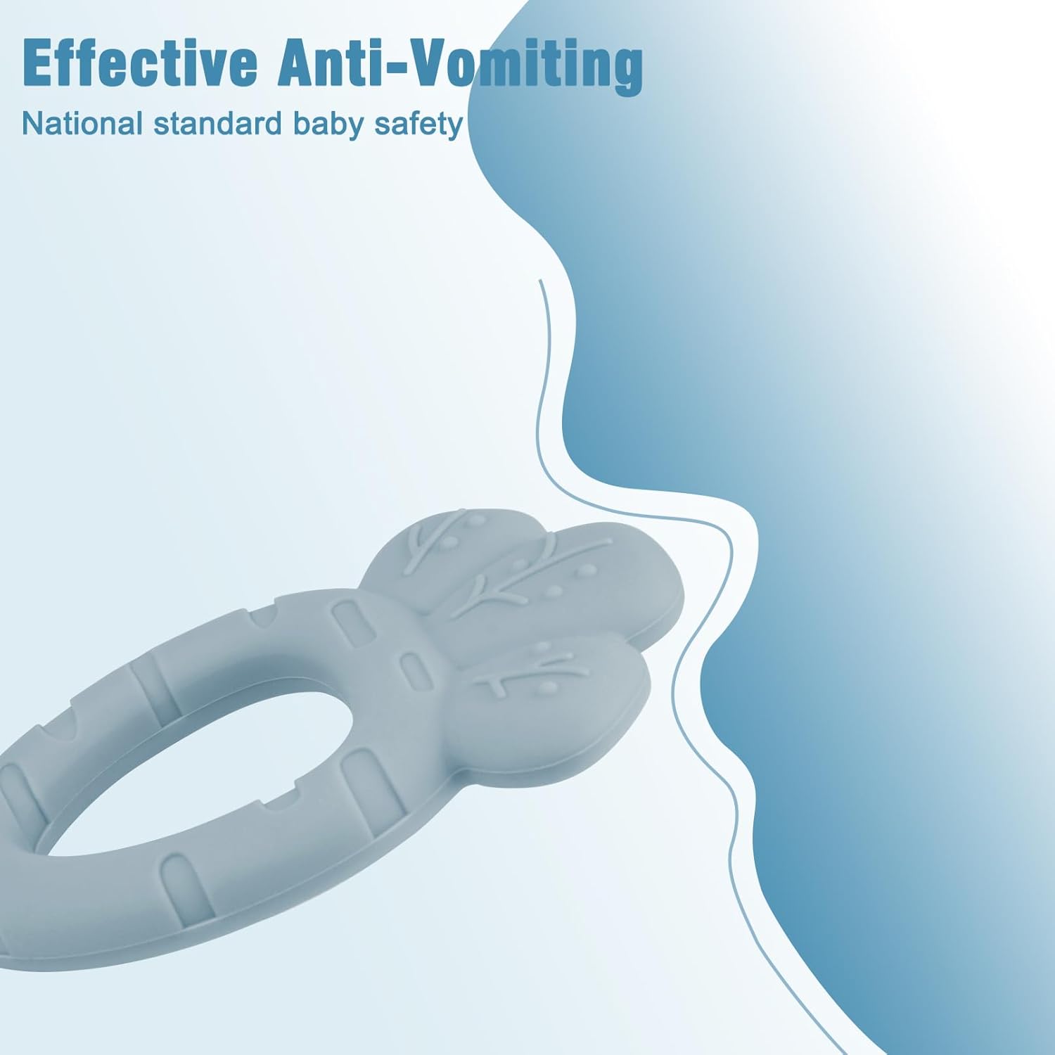 ACCKUO Juguetes de dentición para bebés de 12 meses, mordedor de silicona para exploración sensorial y alivio del dolor de dentición