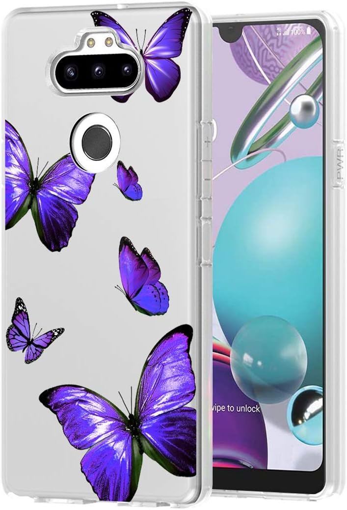 Zoeirc Funda para LG Aristo 5 Pluspara LG K31LG Risio 4para LG Phoenix 5para LG Fortune 3 Funda transparente para niñas, TPU suave a prueba de
