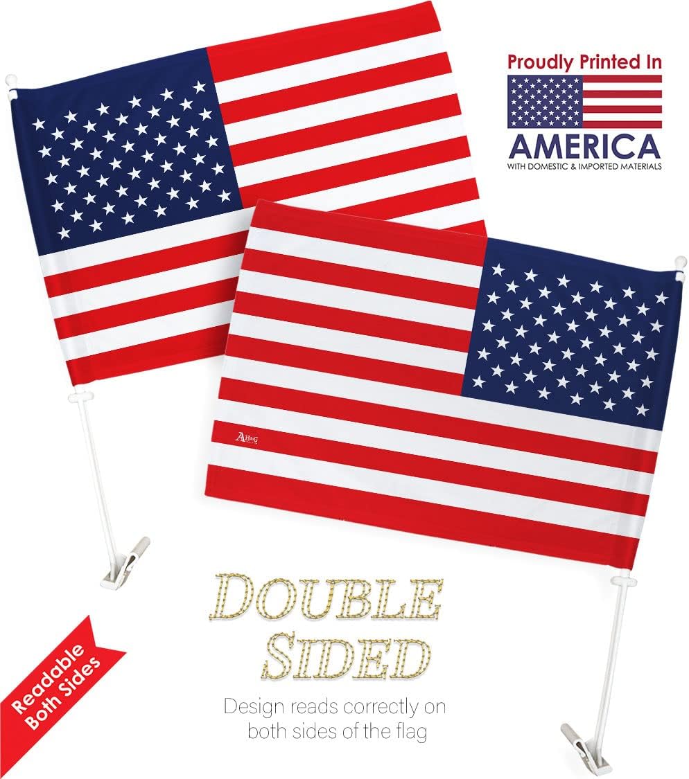 Bandera israelí para automóvil, banderas americanas, paquete de banderas de Israel para Carros Auto pequeños regalos de 12 x 18 pulgadas con clip de