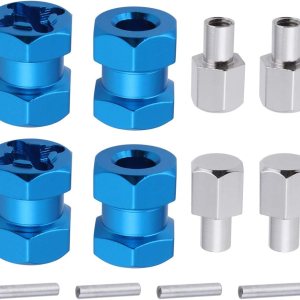 Hobbypark – Paquete de 4 cubos de transmisión hexagonal de rueda de 0.472 in, acoplador combinador de aluminio de 0.591 in, extensión de Hobbypark – Paquete de 4 cubos de transmisión hexagonal de rueda de 0.472 in, acoplador combinador de aluminio de 0.591 in, extensión de