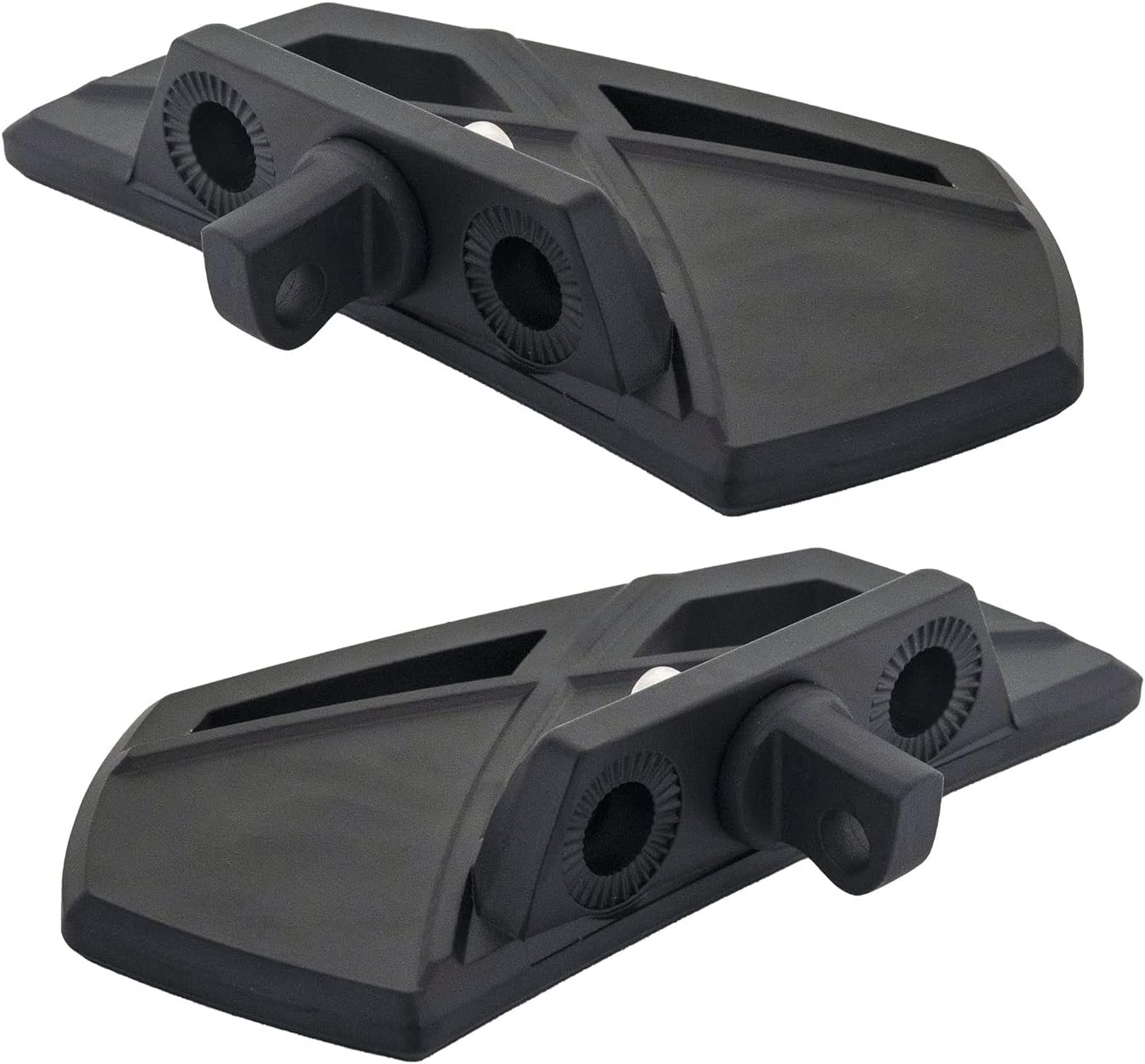 FATECIM Estriberas para motocicleta, soportes para pedales de motocicleta, mini tablas de suelo con adaptadores de montaje macho ajustables