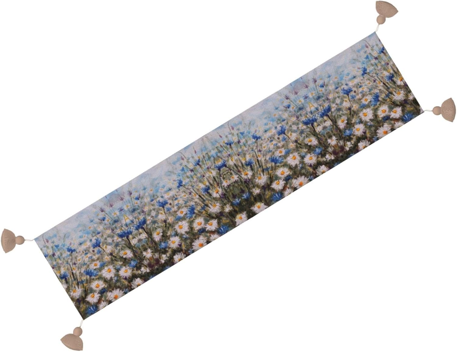 cornflowers and Daisies Christmas Table Runner Dining Table Decor Christmas Decorations Indoor Home Decor Christmas Table Runners Xmas Navidad