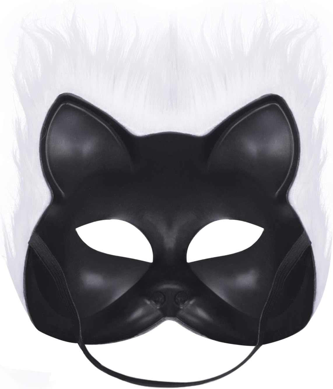 Máscara de zorro de Halloween, disfraz de cosplay de media cara, animal peludo, fiesta, Navidad, ojo, gato, máscaras de Pascua