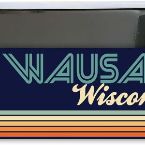 Wausau Wisconsin Souvenir – Imán rectangular para nevera (4.75 x 2 pulgadas), diseño retro Wausau Wisconsin Souvenir – Imán rectangular para nevera (4.75 x 2 pulgadas), diseño retro