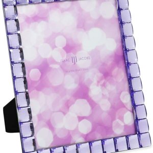 Isaac Jacobs International IJI – Marco de fotos, transparente, Vidrio, Púrpura claro, 8×10 Isaac Jacobs International IJI – Marco de fotos, transparente, Vidrio, Púrpura claro, 8×10