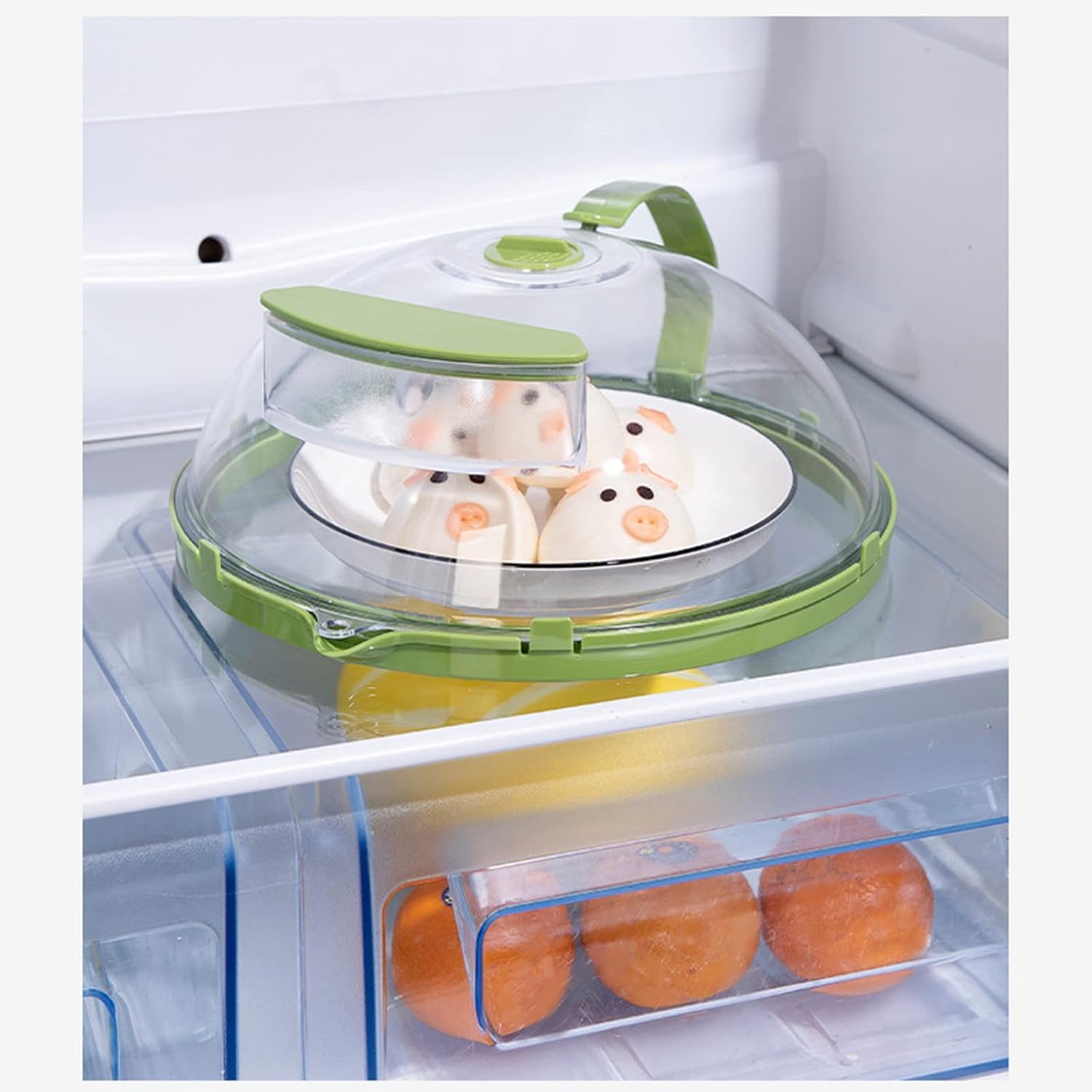 Cubierta para microondas para alimentos, cubierta de salpicaduras de microondas con asa y orificios de ventilación de vapor ajustables, tapa de