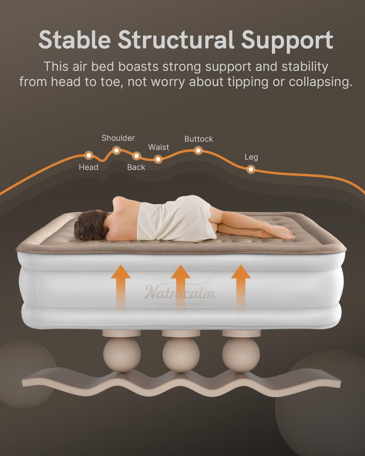 Colchón de aire Queen con bomba integrada, colchón inflable en 3 minutos autoinfladodesinflado, colchón inflable plegable, cama de aire para