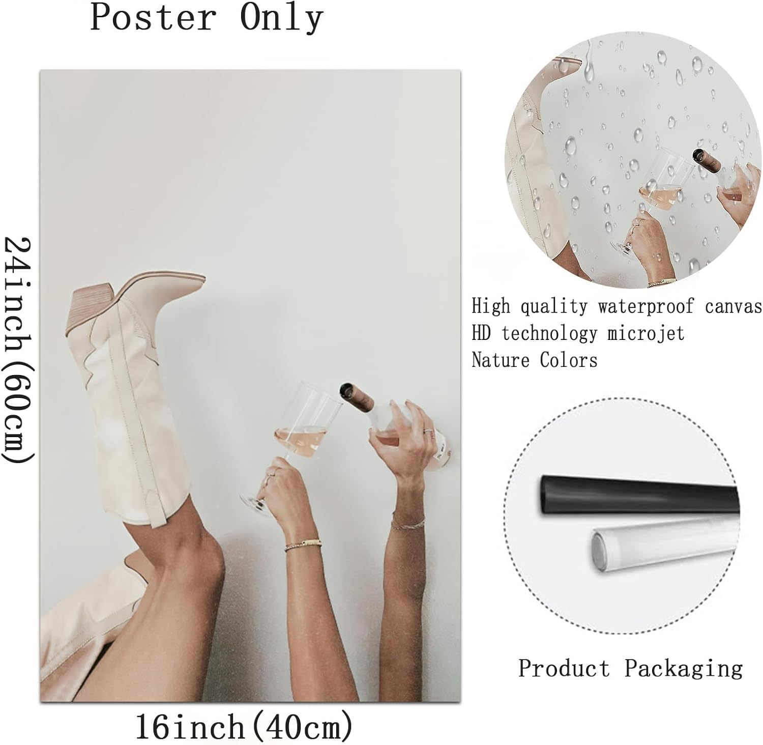 Preppy – Arte de pared para bares, decoración de pared de moda, decoración de habitación de vaquera, decoración de habitación, arte de pared color