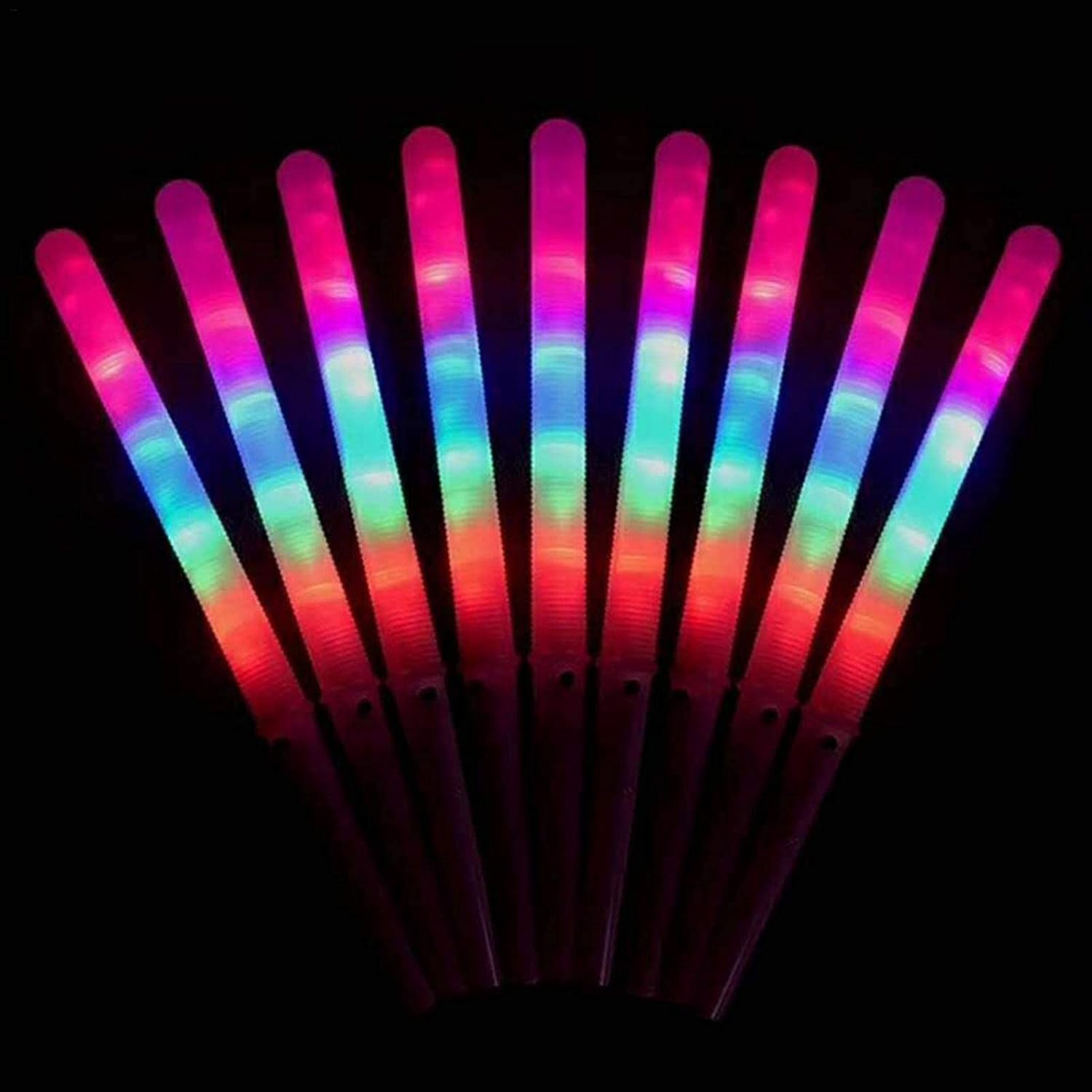 8 piezas de conos de algodón de azúcar, palitos brillantes intermitentes, palitos de algodón LED brillantes para todo tipo de máquina de algodón de