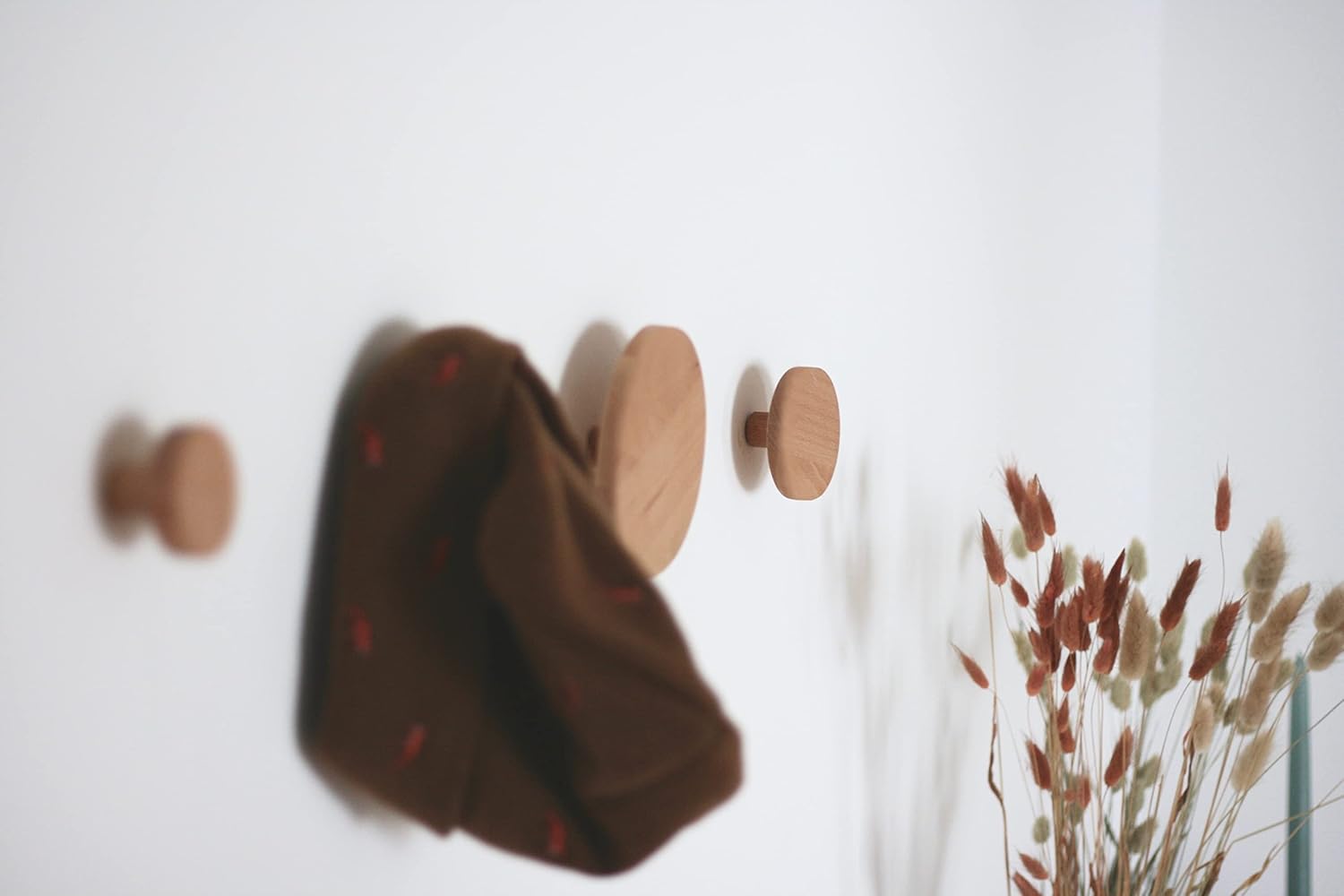 Ganchos redondos de madera para colgar en la pared, perchas de madera para colgar en la pared, ropa, bufanda, sombrero, bolsa, toalla, decoración,