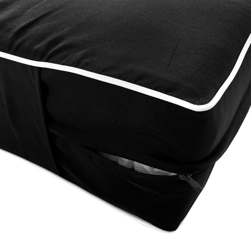 Solo funda Funda de sábana bajera ajustable de 6 pulgadas con ribete de contraste para exteriores AD109