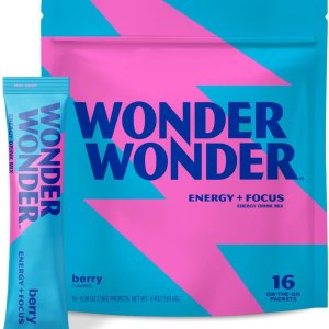 WonderWonder Paquetes de polvo de bebida energética, suplemento de energía y enfoque, paquetes de electrolitos en polvo y mezcla de bebidas WonderWonder Paquetes de polvo de bebida energética, suplemento de energía y enfoque, paquetes de electrolitos en polvo y mezcla de bebidas