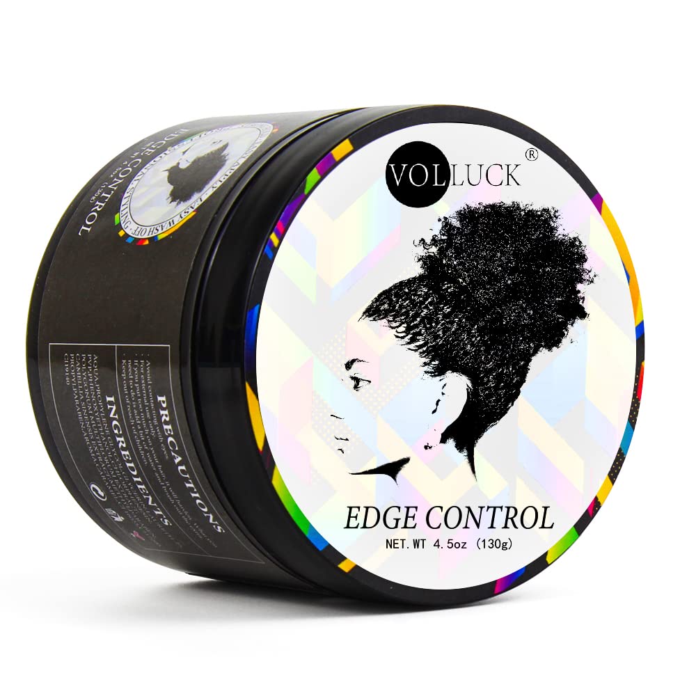 VOLLUCK Cera de control de bordes para mujeres, gel para el cabello de 4.6 onzas, no graso, para el cabello, para mujeres, gel para el cabello con