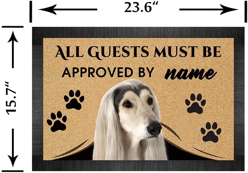 BAGEYOU Felpudo personalizado con nombre de perro para exteriores con My Love Dog Chihuahua Welcome Floor Mat Not Need to Knock I Know You’re Here