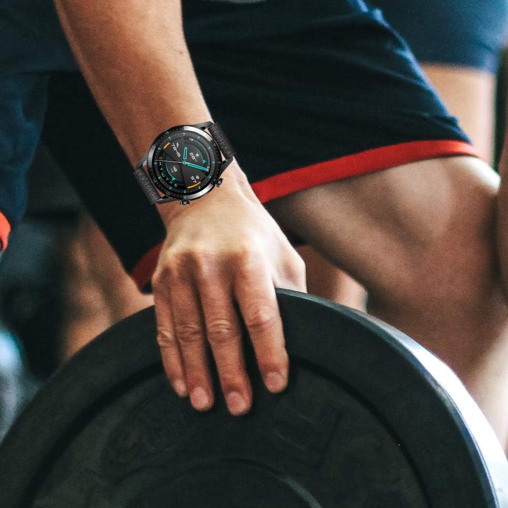 Compatible con Galaxy Watch 3 de 1.772inGear S3 correas ajustables de 0.866in de cuero de liberación rápida con cierre magnético seguro, pulseras de