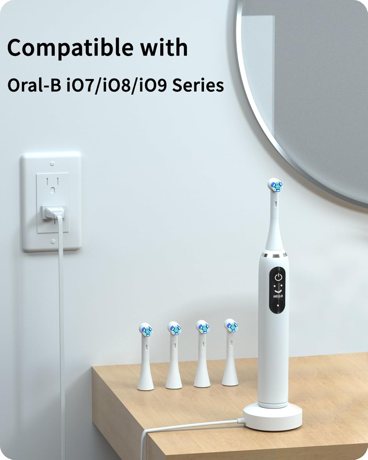 Neiilker – Cargador para Oral B serie iO Base de cargador compatible con cargador magnético Oral B iO Series 987 para cepillo de dientes eléctrico