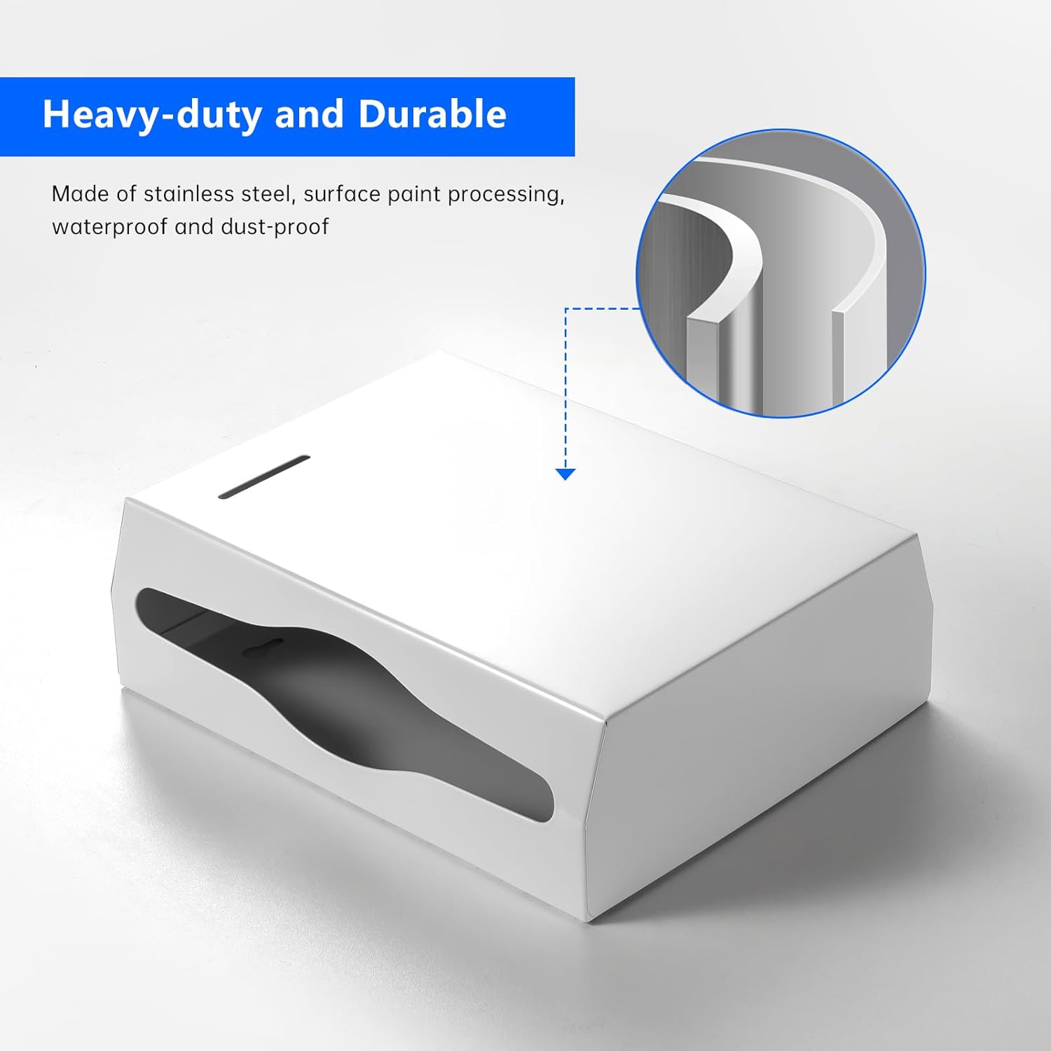 Wall Mounte – Dispensadores de toallas de papel comerciales, 10.4 pulgadas de largo x 3.3 pulgadas de profundidad x 8.3 pulgadas de alto, soporte de