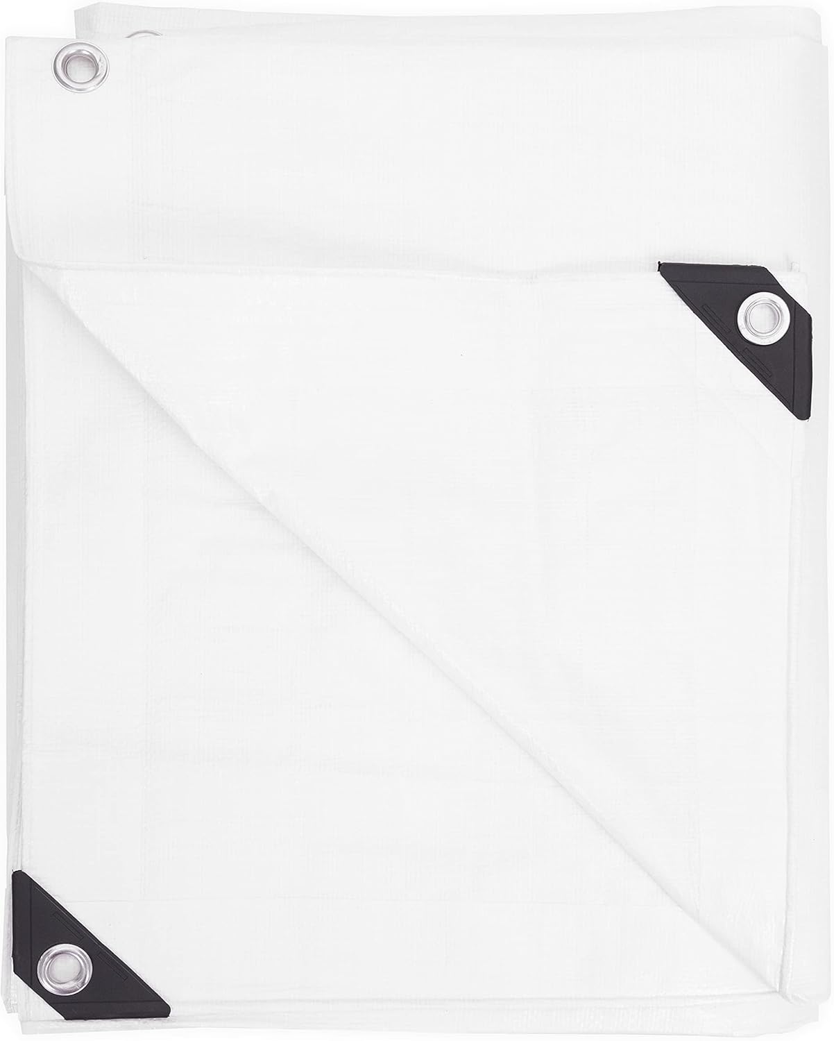 Kotap TRW-1212 – Lona de polietileno resistente de 8 mil con protección UV, 12 pies X 12 pies, blanco