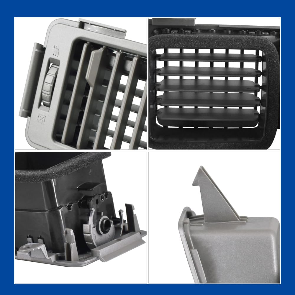 Panel de ventilación de aire AC para tablero de aire para Nissan Armada Titan 2004-2006 reemplaza 68420-9FD0B 68420-7S000 (lado derecho gris)