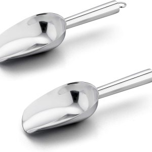 E-far – Juego de 2 cucharas de hielo de 8 onzas, de acero inoxidable para cubitos de hielo, dulces, harina, azúcar, cucharas de metal para fiestas, E-far – Juego de 2 cucharas de hielo de 8 onzas, de acero inoxidable para cubitos de hielo, dulces, harina, azúcar, cucharas de metal para fiestas,