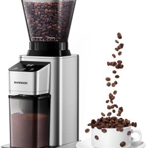 SHARDOR Molinillo de café cónico eléctrico con temporizador electrónico de precisión SHARDOR Molinillo de café cónico eléctrico con temporizador electrónico de precisión